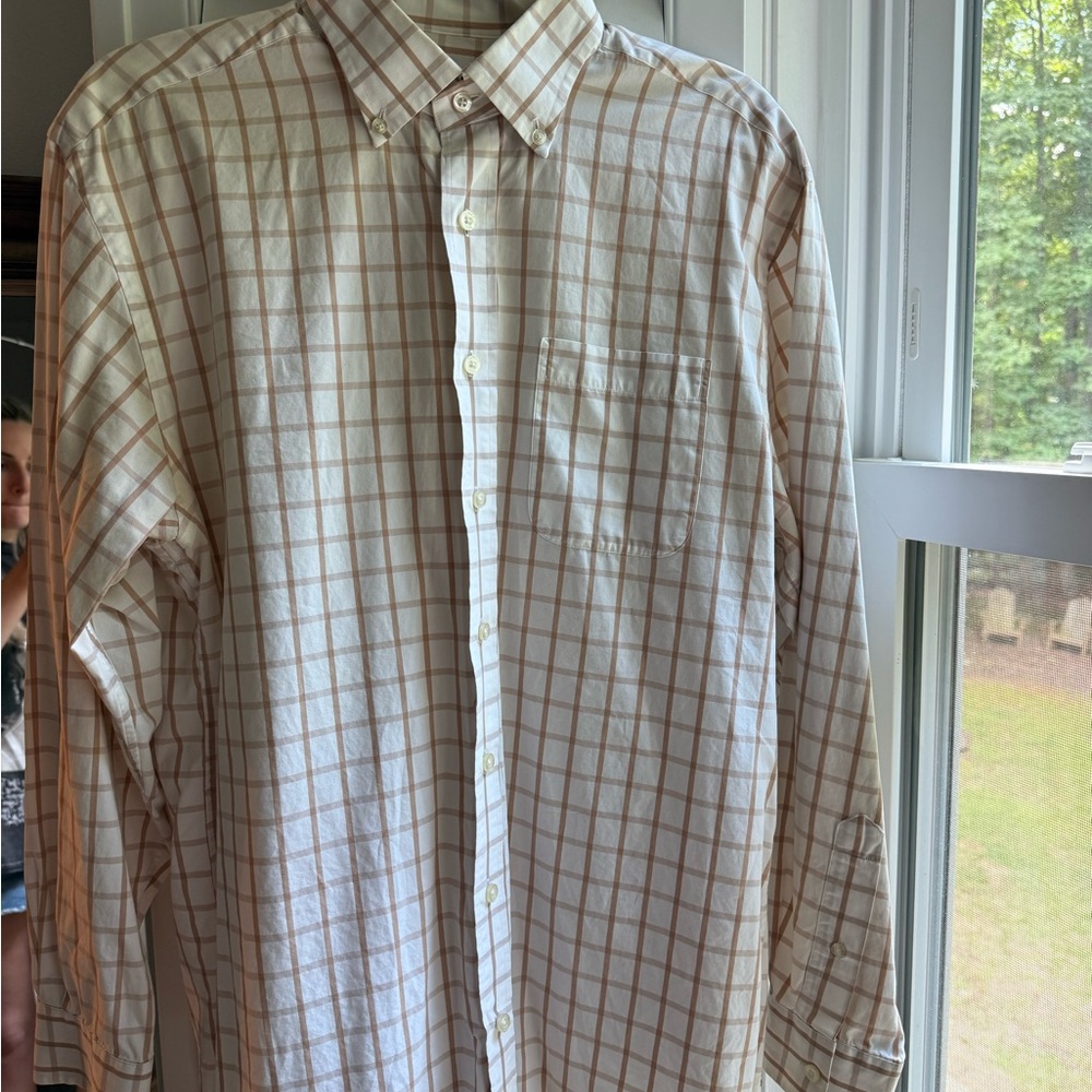 Vineyard Vines Men's Beige Checkered Shirt